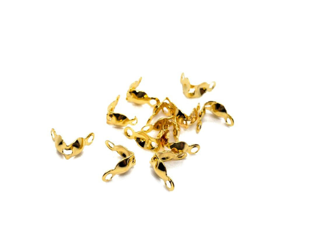 Каллоты концевики 10 штук размер 4 ×7 мм цвет золото Золотой